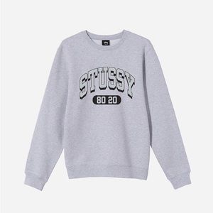 Stussy Grey 80 20 Crewneck